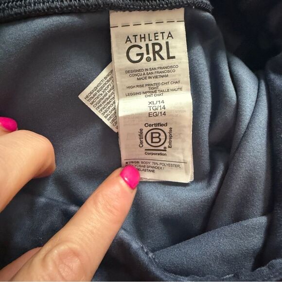 Athleta Girl Blue Leggings - Picture 2 of 7